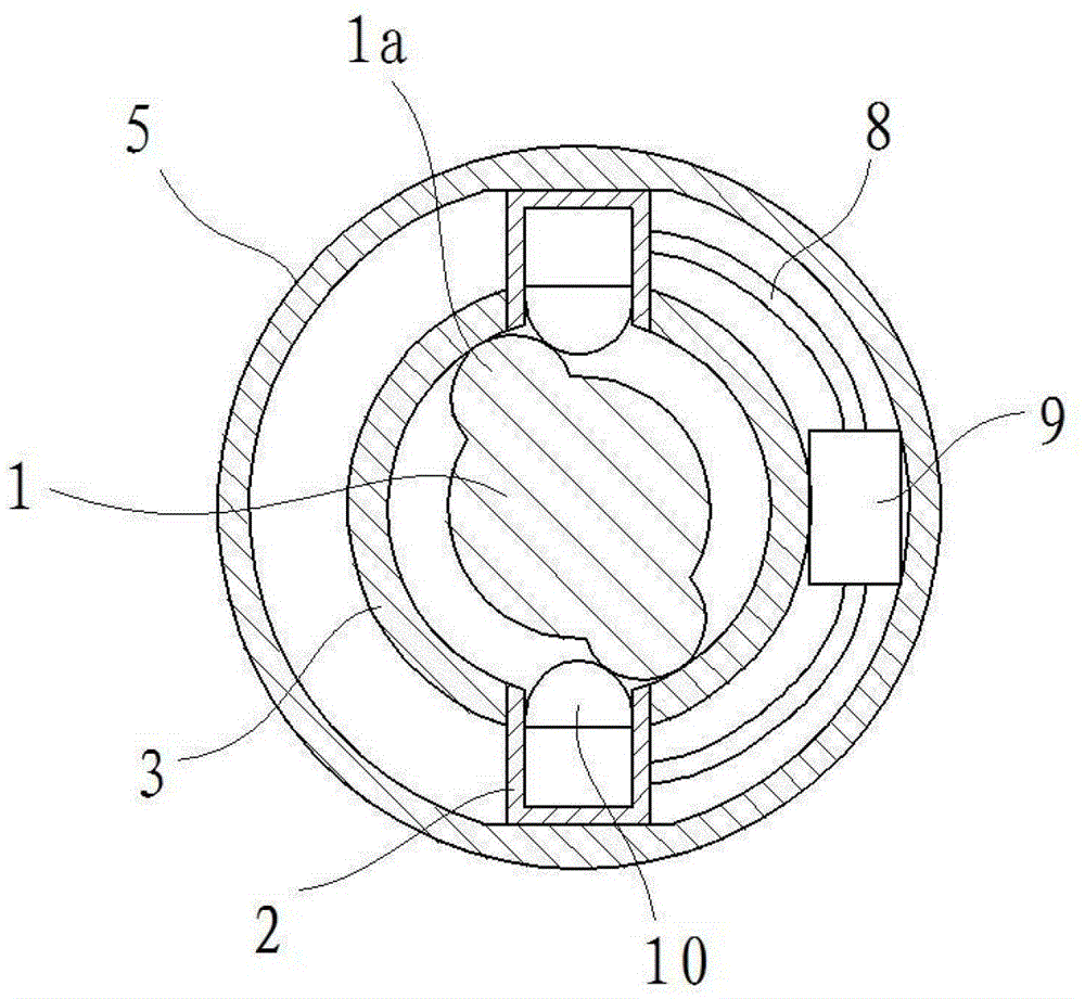 Radial locking type over-load protection shaft