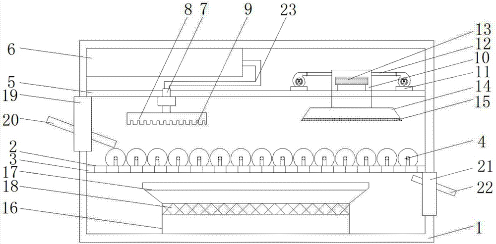 Automatic cleaning and drying device for automobile parts