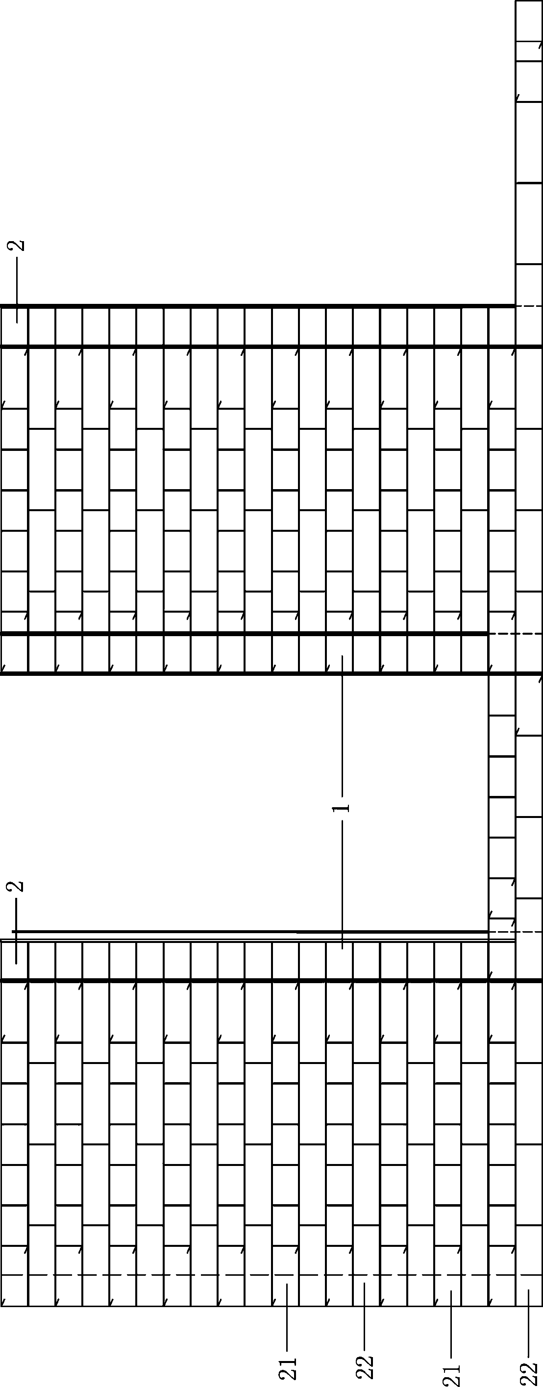 Jumping bin bricklaying method of light-weight brick furnace wall of annealing furnace