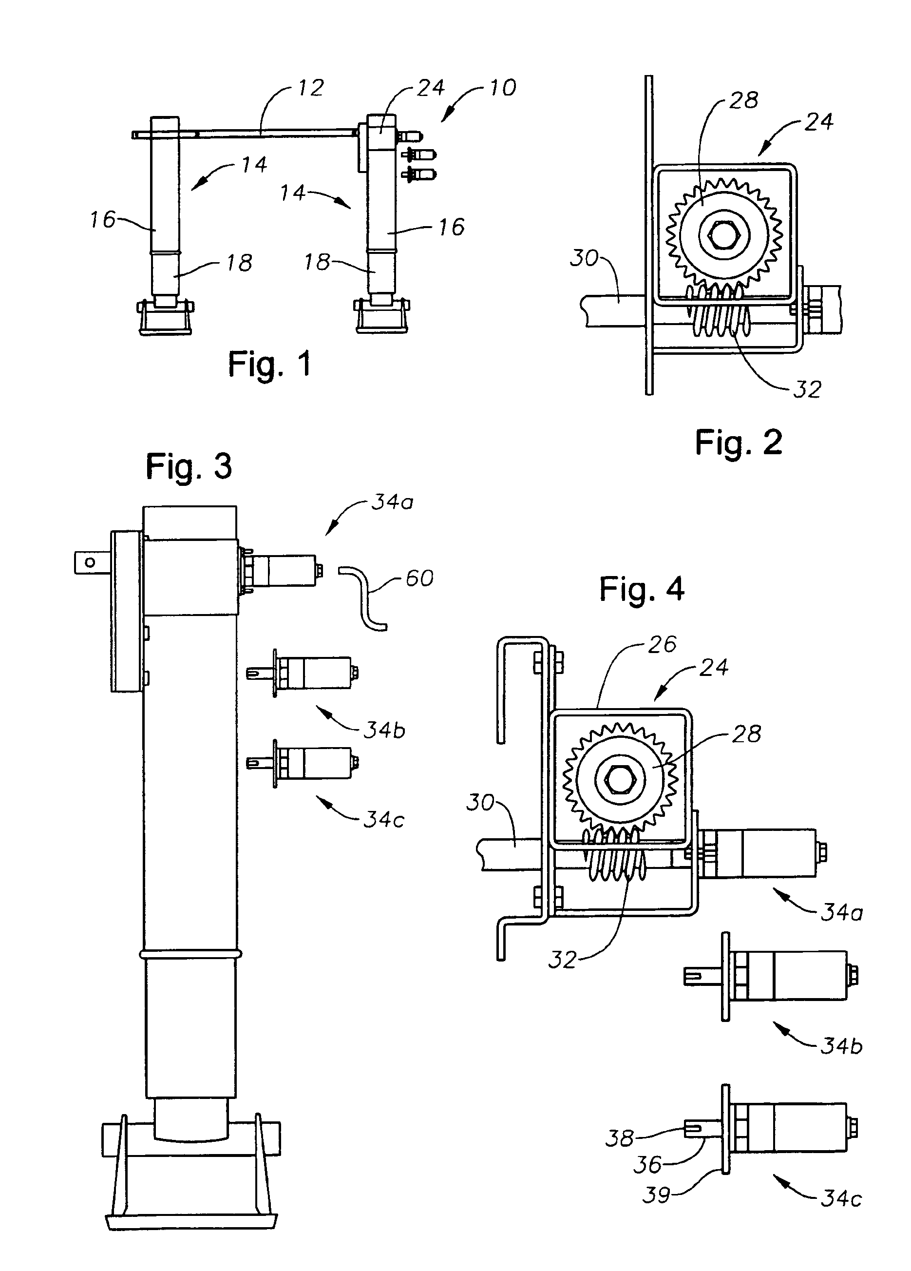 Air, electric and hydraulic landing gear jack