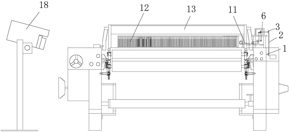 Water-jet loom in cross weaving mode