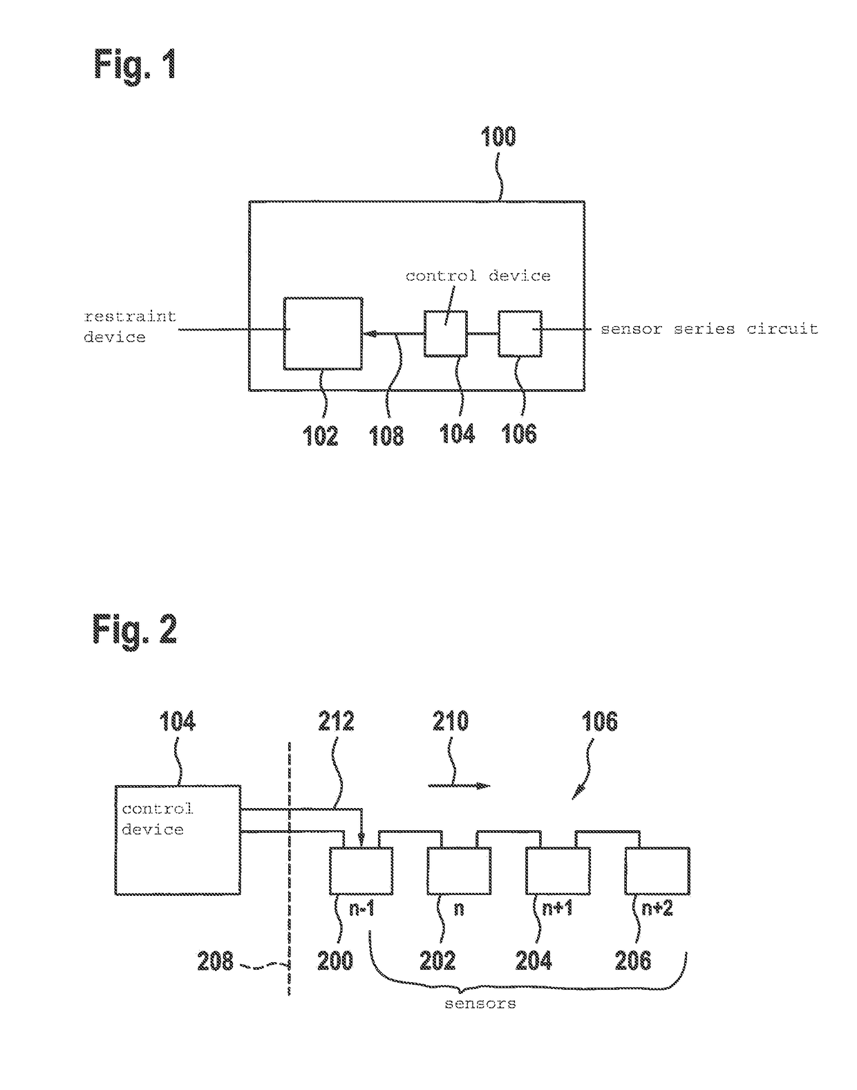 Method and control device for commissioning a sensor series circuit configured in a daisy chain topology, sensor series circuit in a daisy chain topology, and restraint means