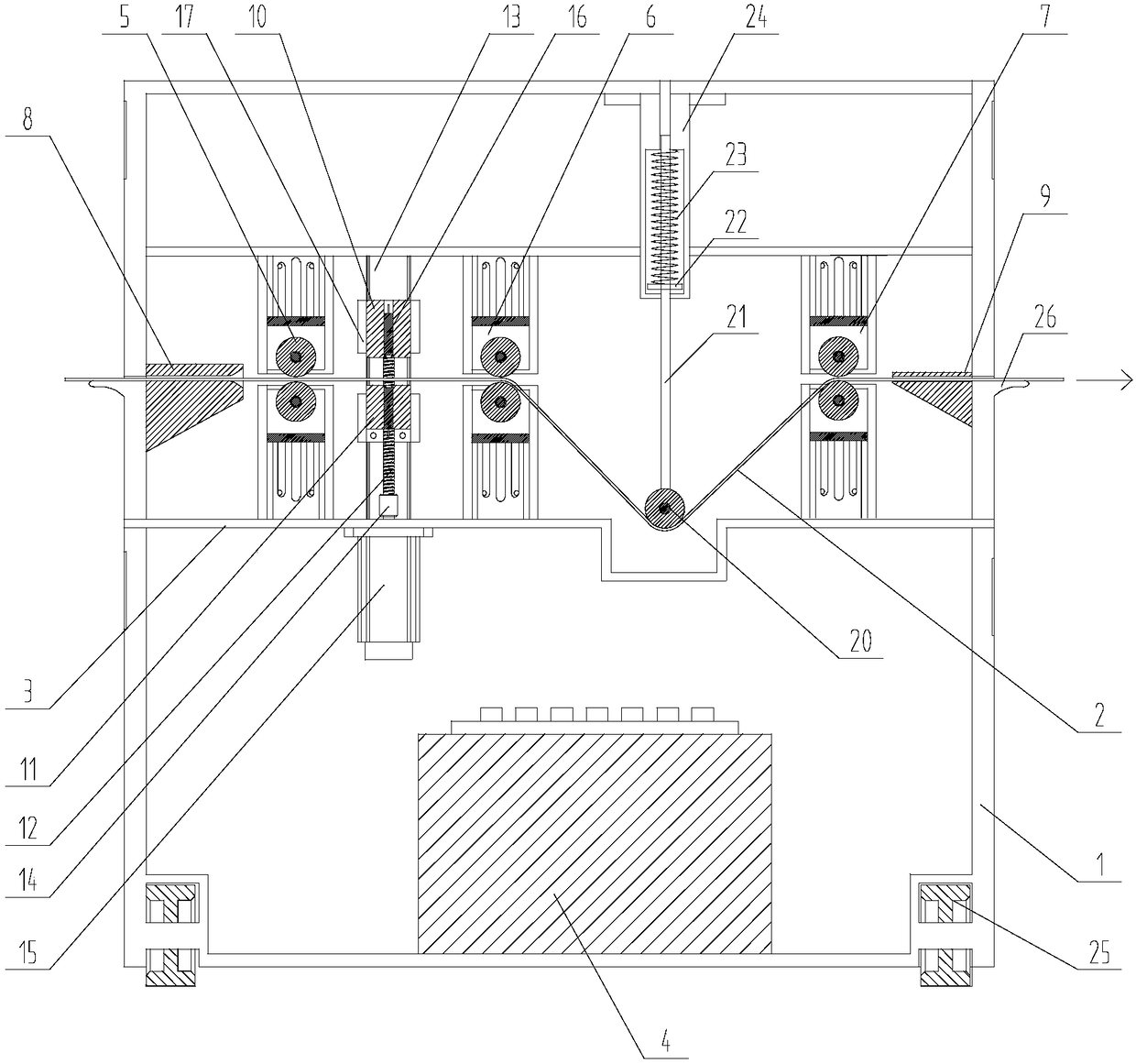 A real-time detection device for production steel strip thickness based on ccd camera