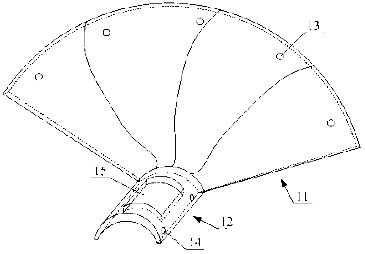 Optic nerve implantable neural interface device with fan-shaped attaching function