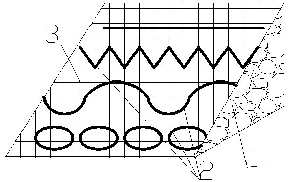 Slope protection structure by using plant growing rope to conduct karst side slope nursing