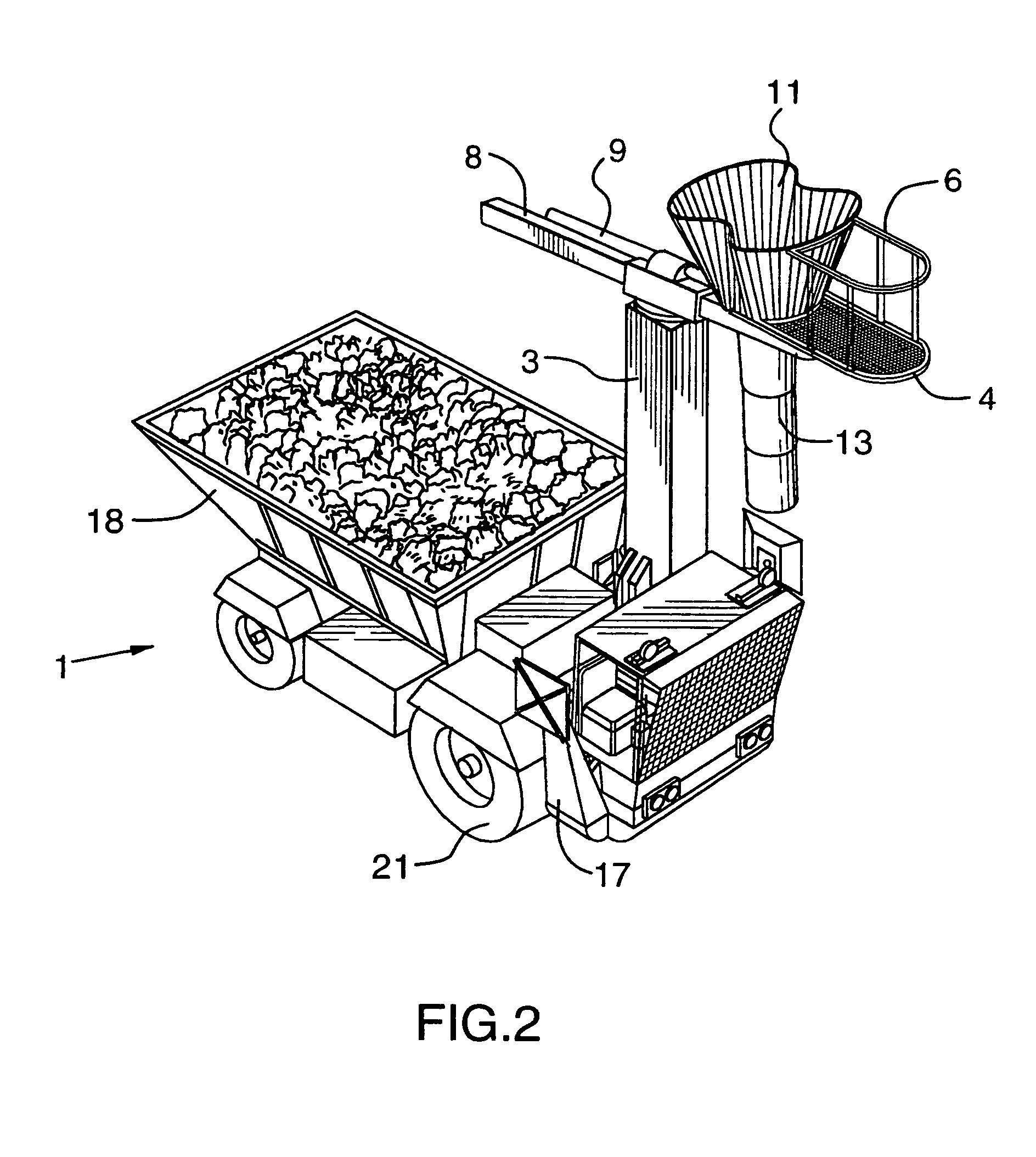 Harvesting apparatus for tall-growing crops