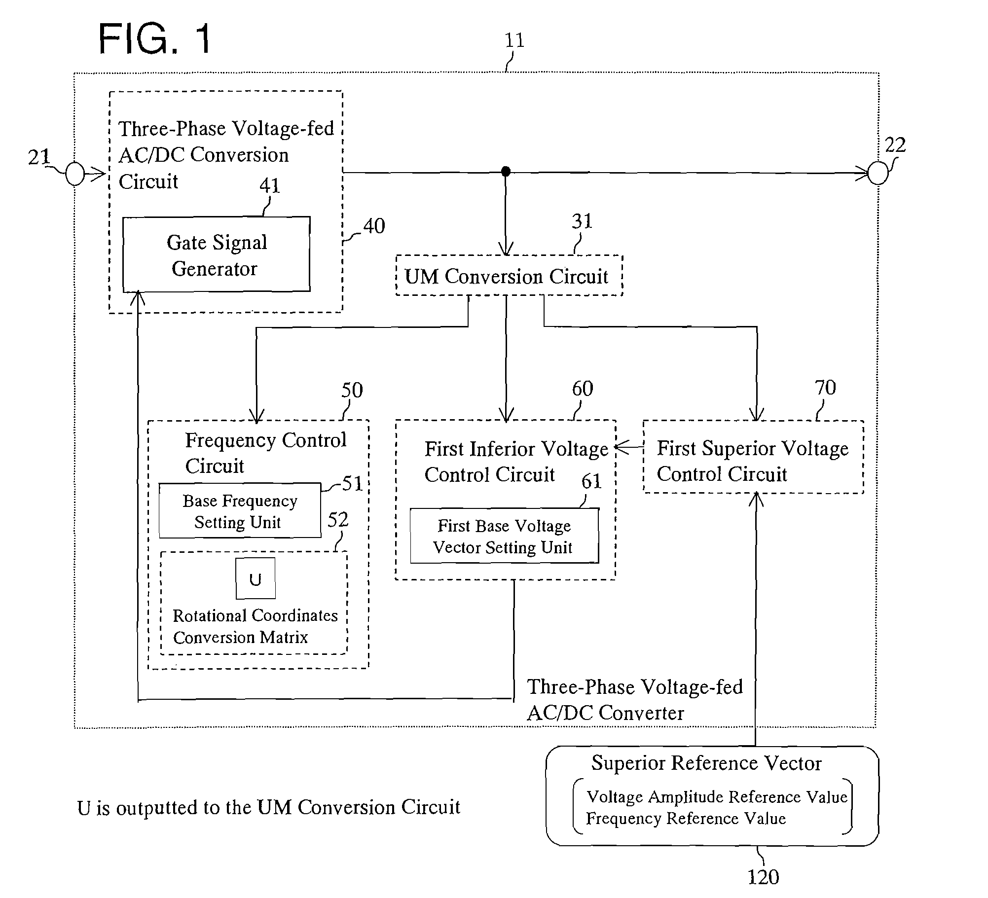 Three-phase voltage-fed AC/DC converter