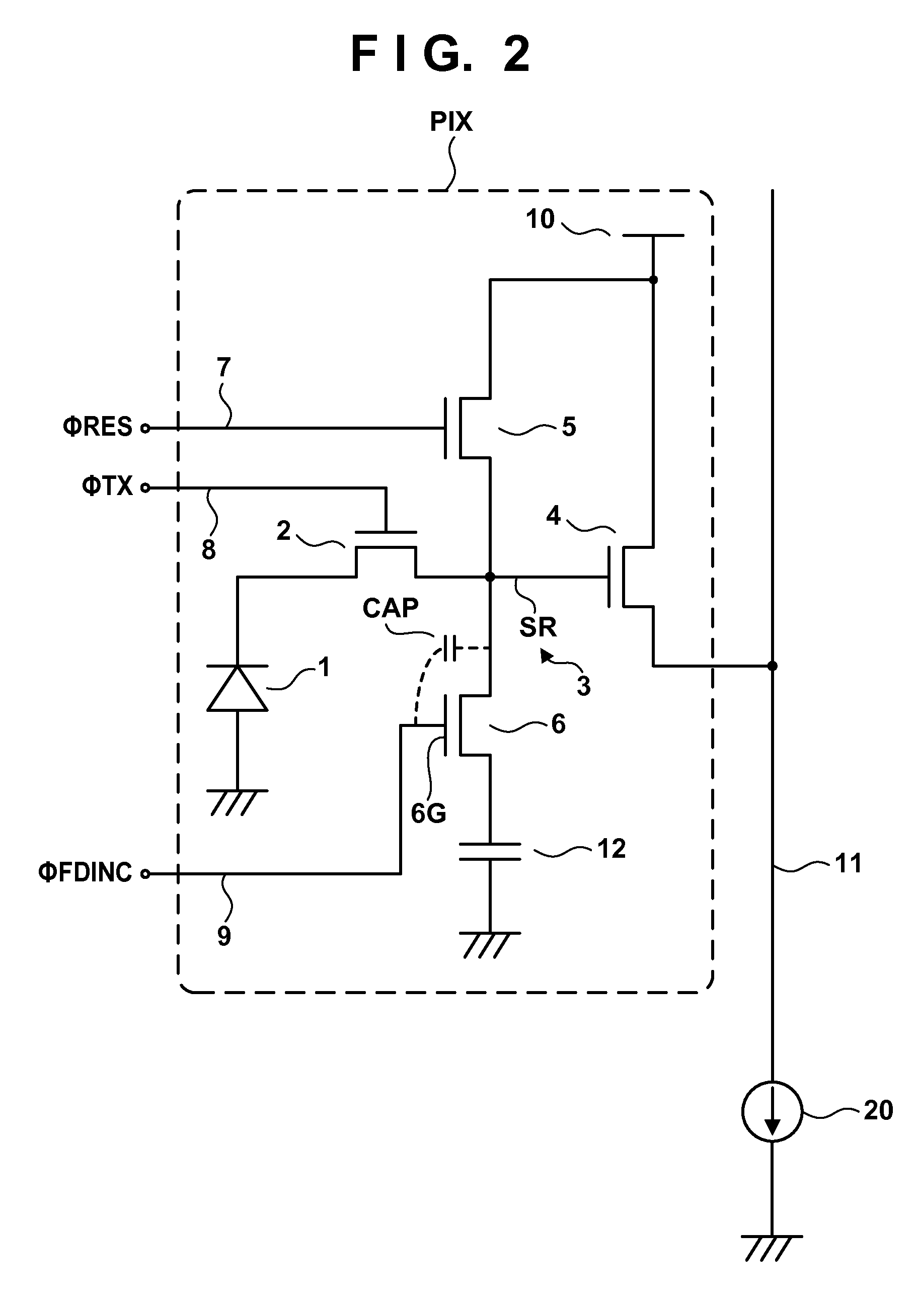 Solid-state image sensor and camera with charge-voltage converter