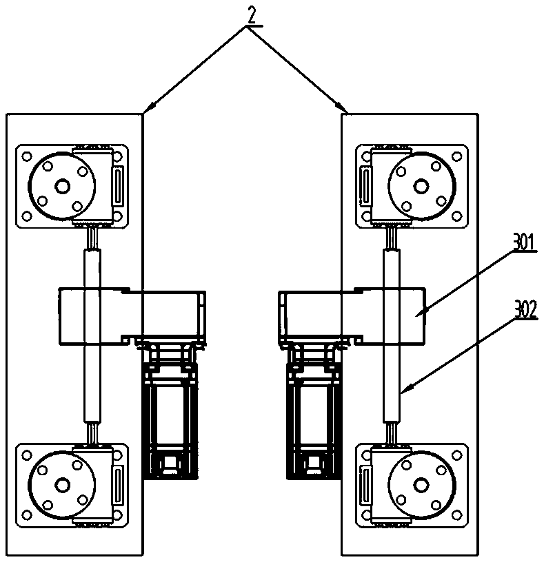 Low-energy-consumption fork type four-way shuttle vehicle