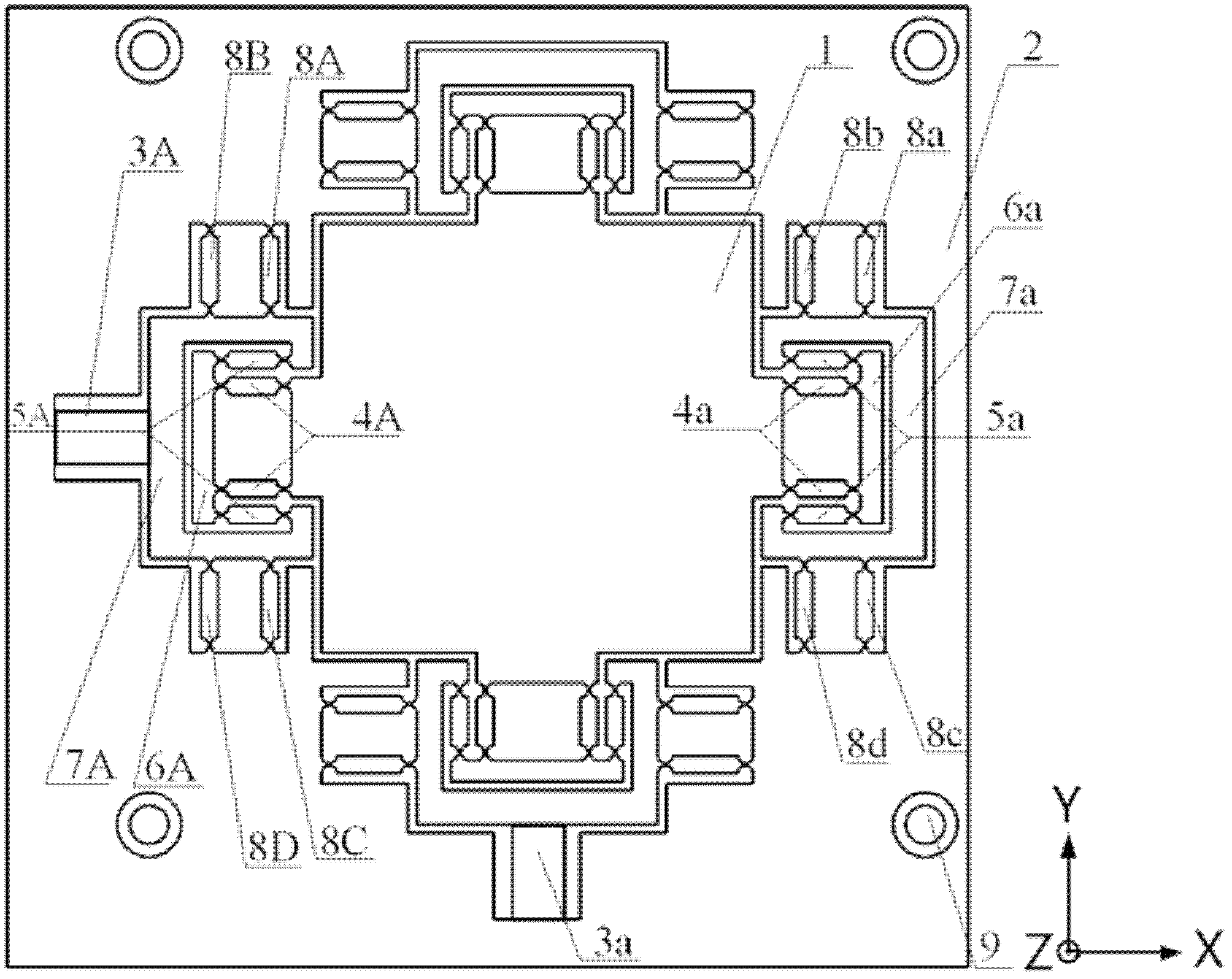 Precise two-degree of freedom micro-displacement positioning device