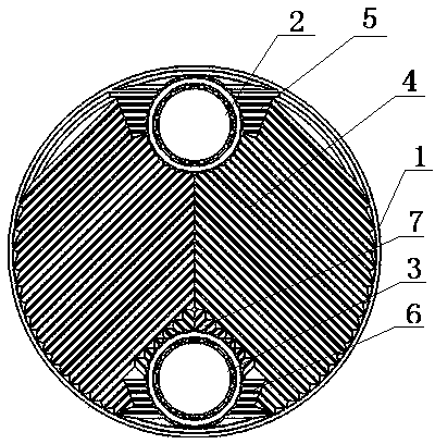 Single-channel internally-arranged type heat exchanger sheet bar