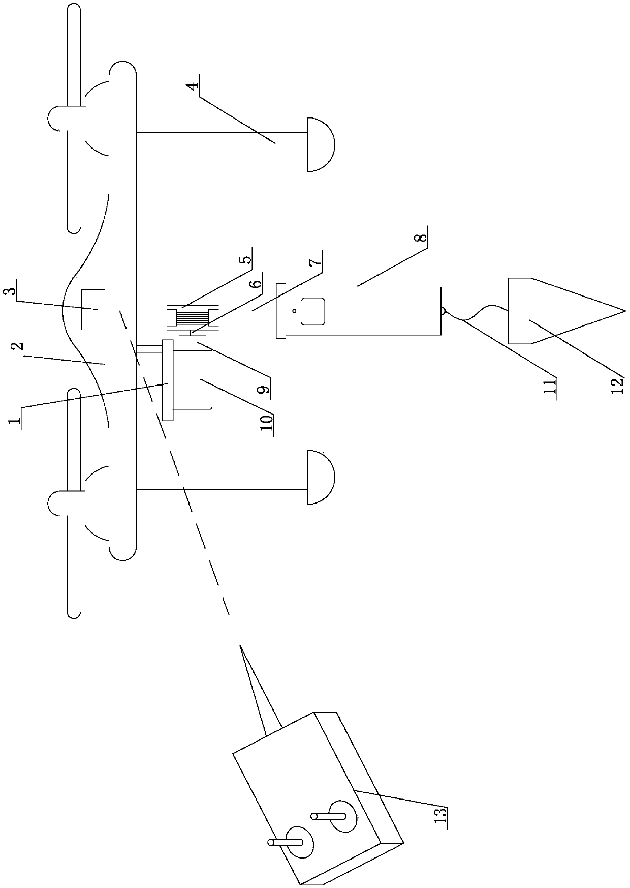 Sampling device for water quality inspection of rivers and lakes based on unmanned aerial vehicle