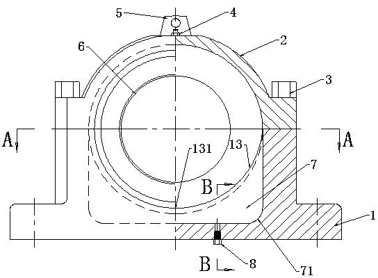 Disassembly-free scrap-iron-cleanable bearing seat, cleaning method and mining industry engineering machine