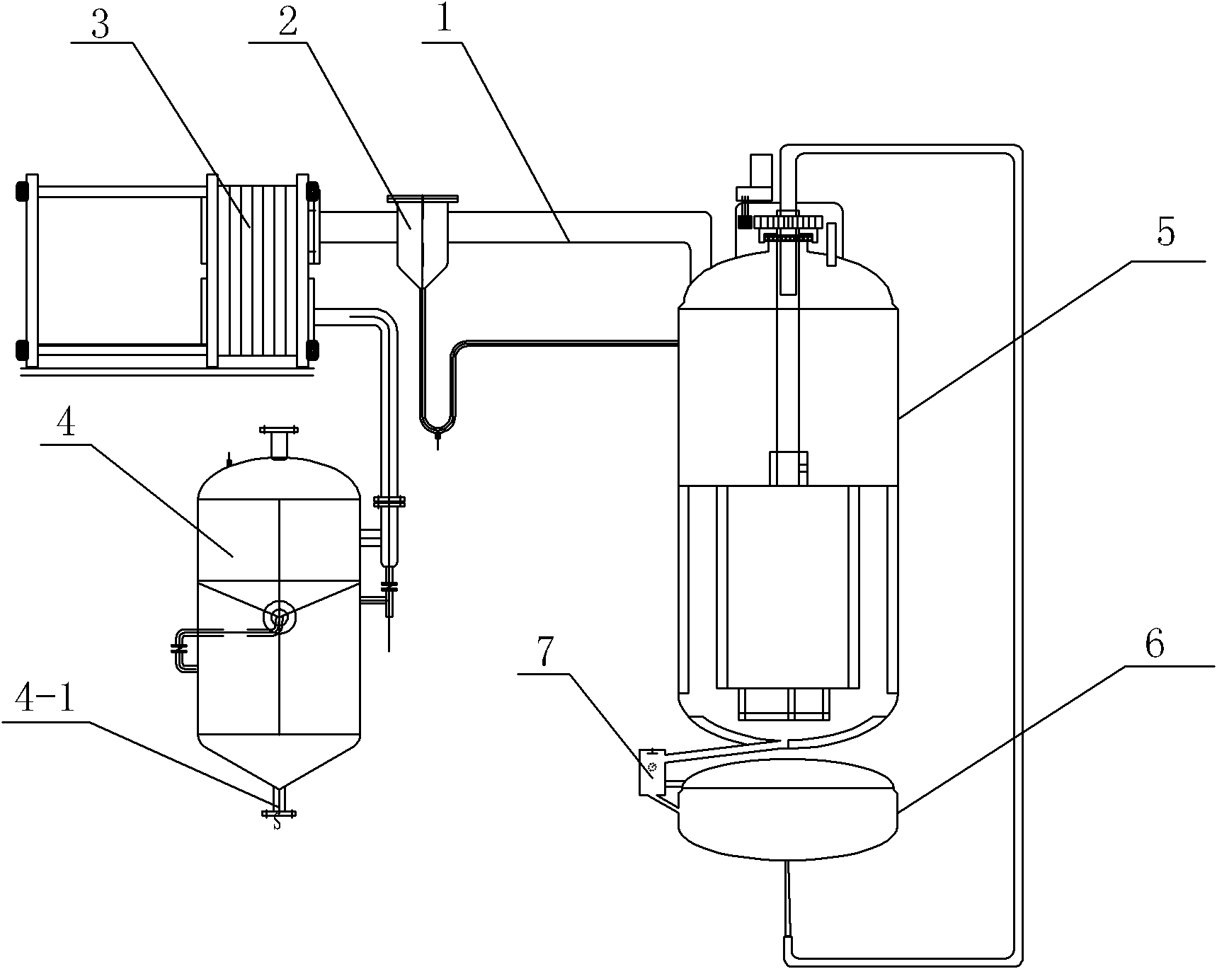 Rotary-distribution and membrane flash specific gravity differential concentration method