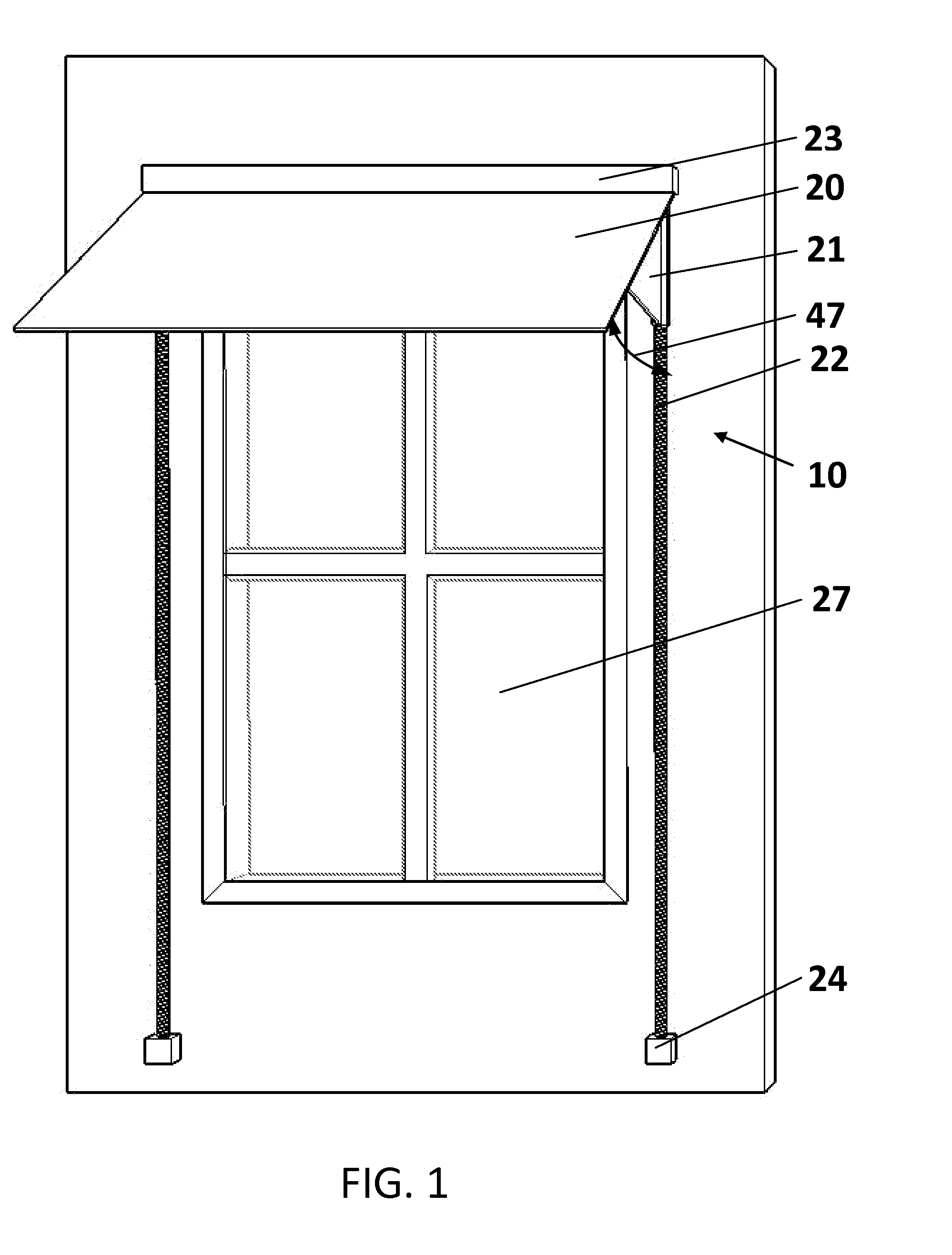 Adjustable All-Season Window Awning/Light Shelf and Operating Mechanism Therefor