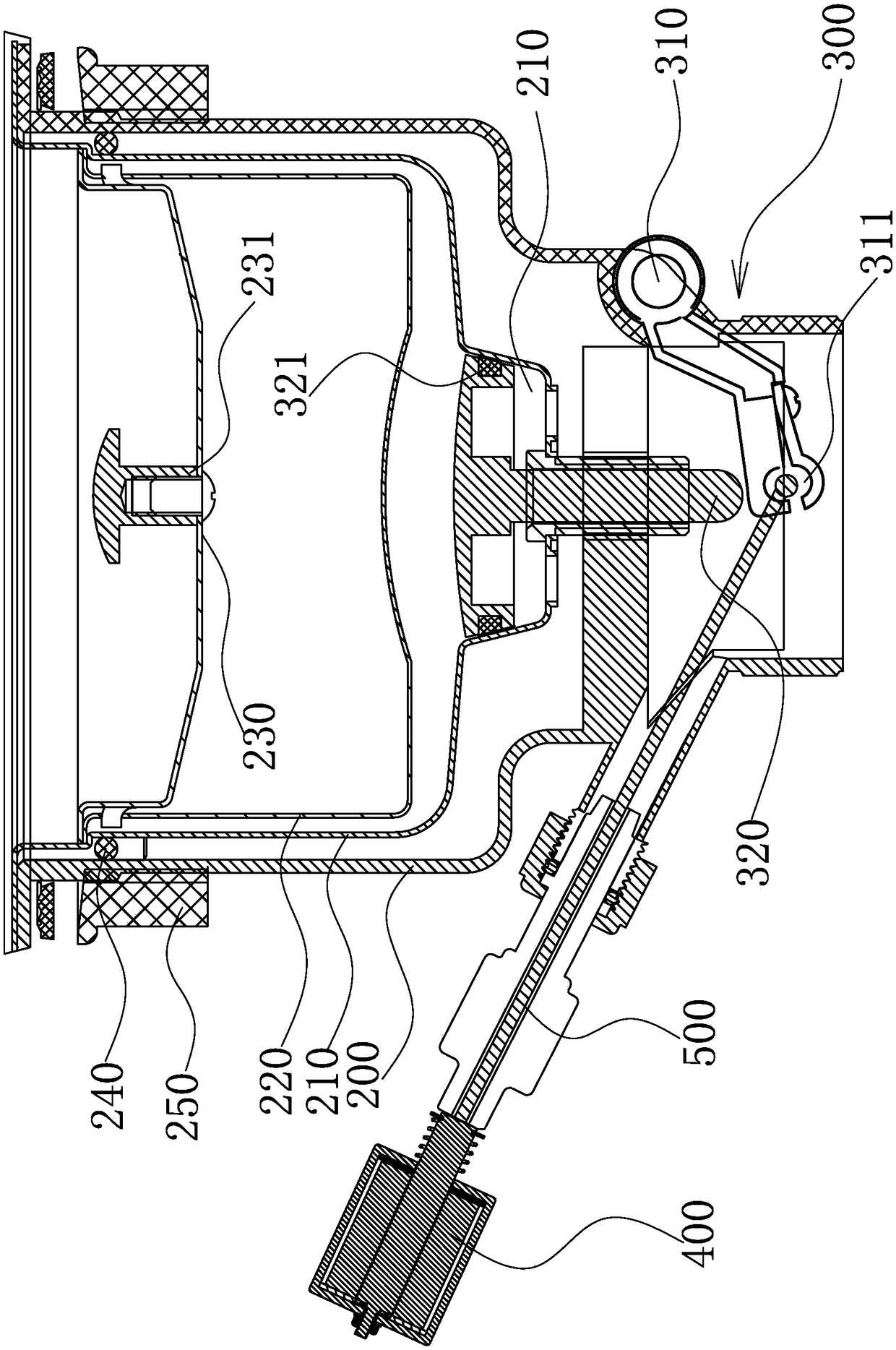 Electronically controlled water discharging device