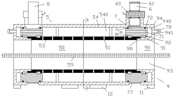 Tea drying device capable of achieving quick air blowing and drying