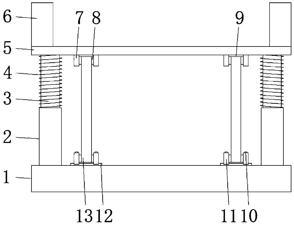 An anti-mining deformation adjustment device for shallow-buried gas pipelines for coal mining