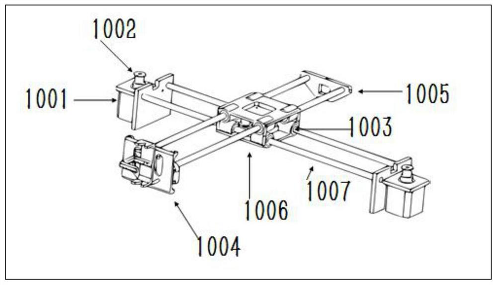 Laser engraving and plotting instrument integrated machine based on COREXY structure