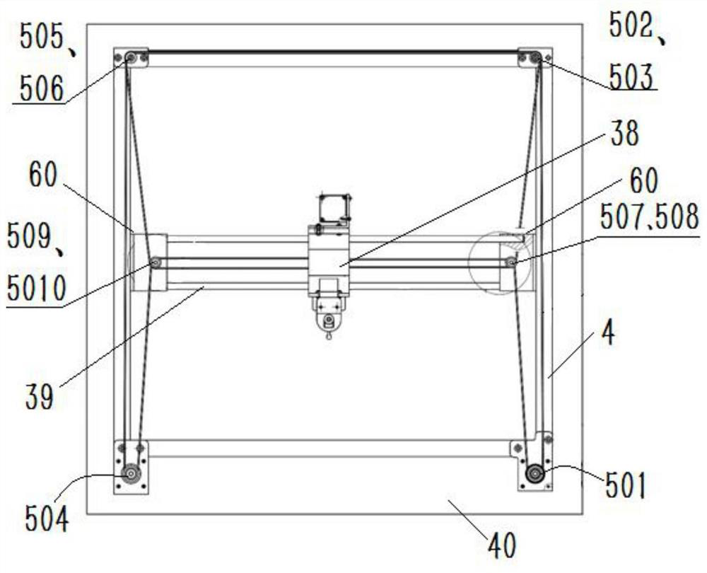 Laser engraving and plotting instrument integrated machine based on COREXY structure