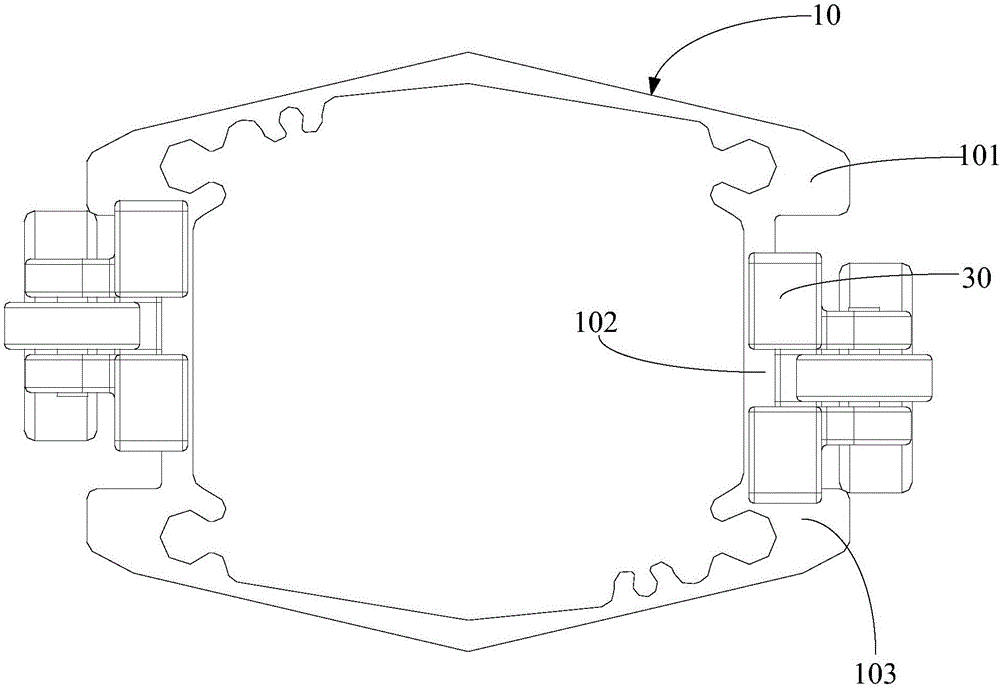 Upright post structure for medical vehicle