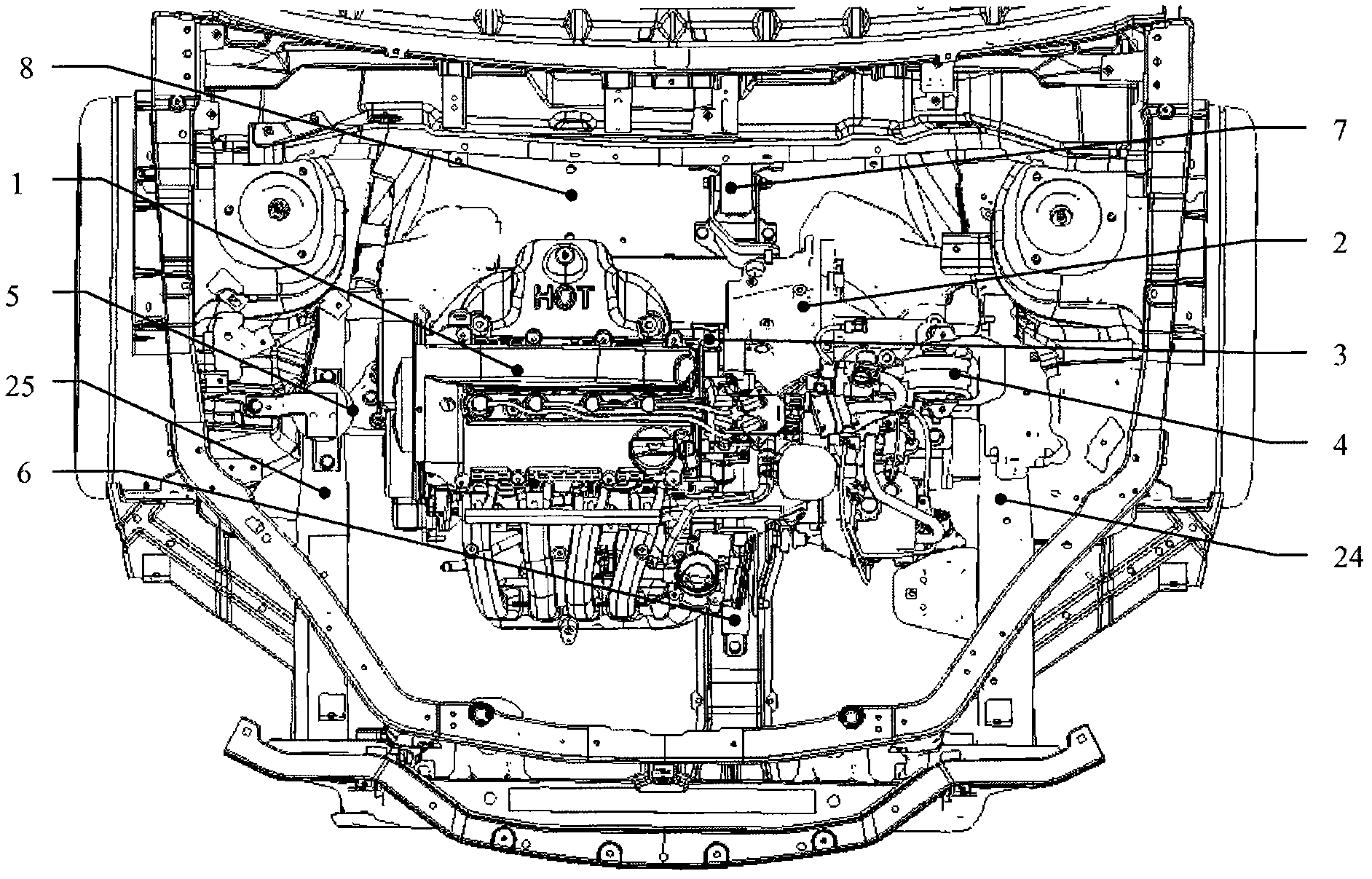 Power assembly system for plug-in hybrid electric vehicle