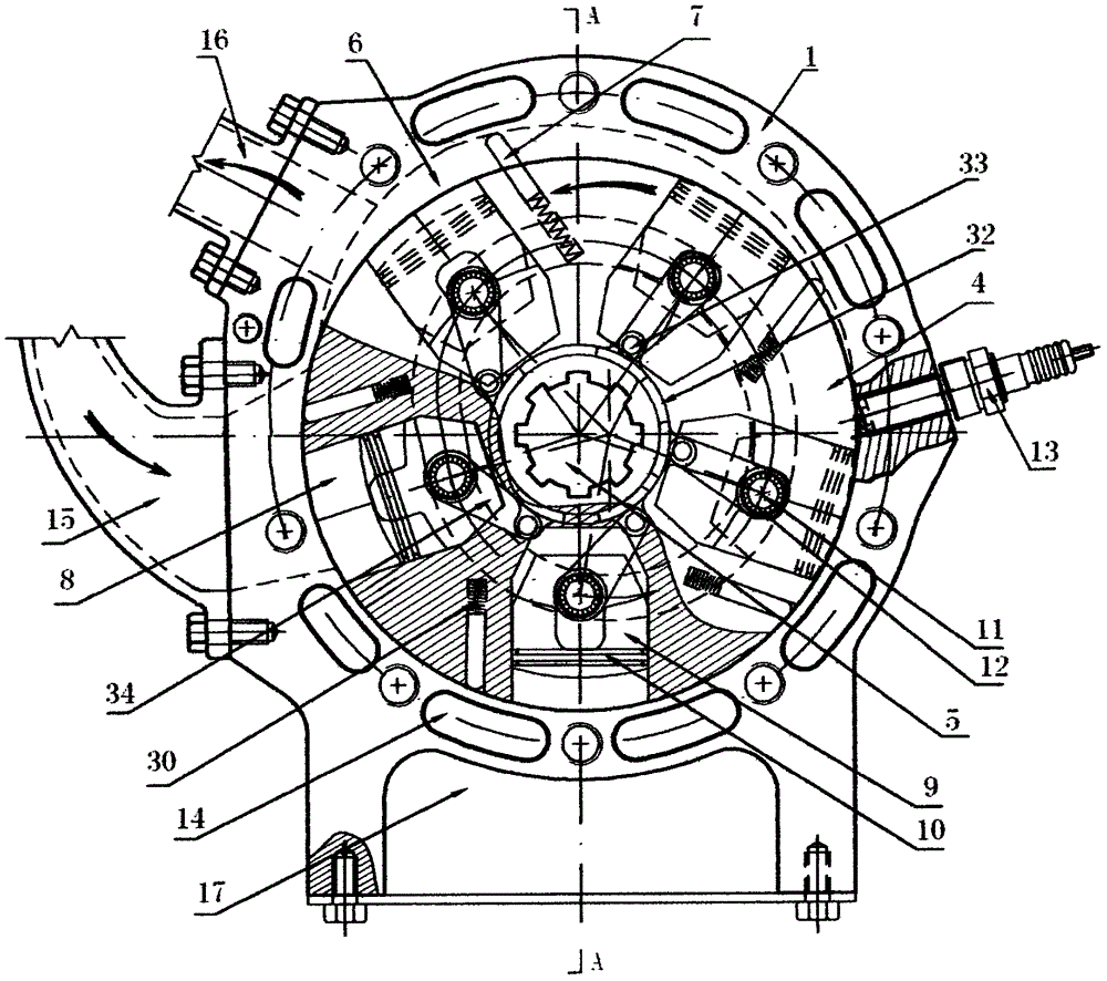 Rotating piston engine