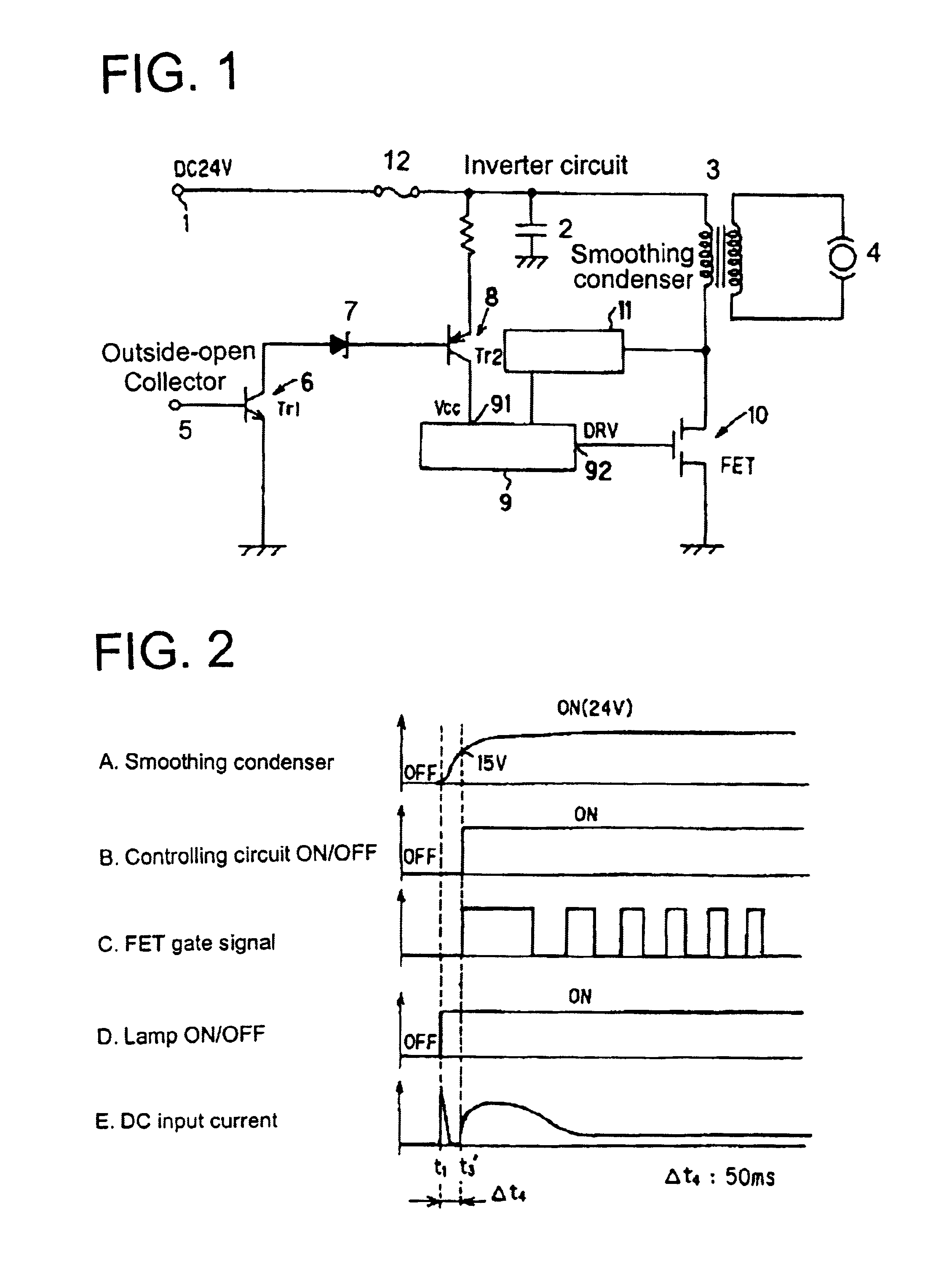 Rare gas discharge lamp lighting apparatus