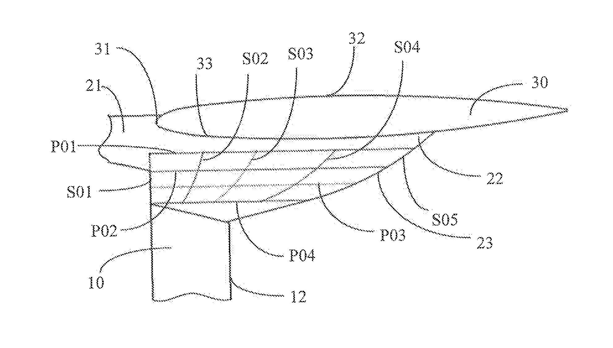 Nose cone structure for pylon of aircraft with wing-hung layout