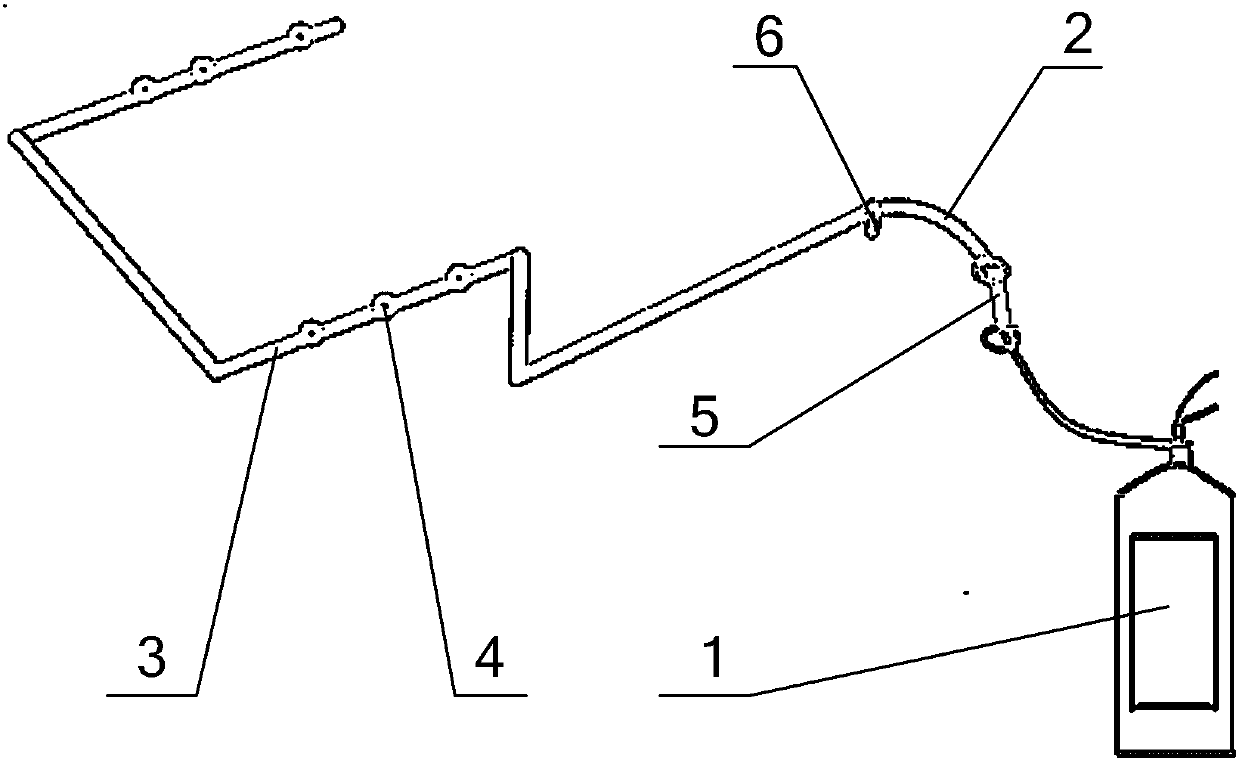 Excavator, hood of engine compartment and fire extinguishing device in engine compartment of excavator