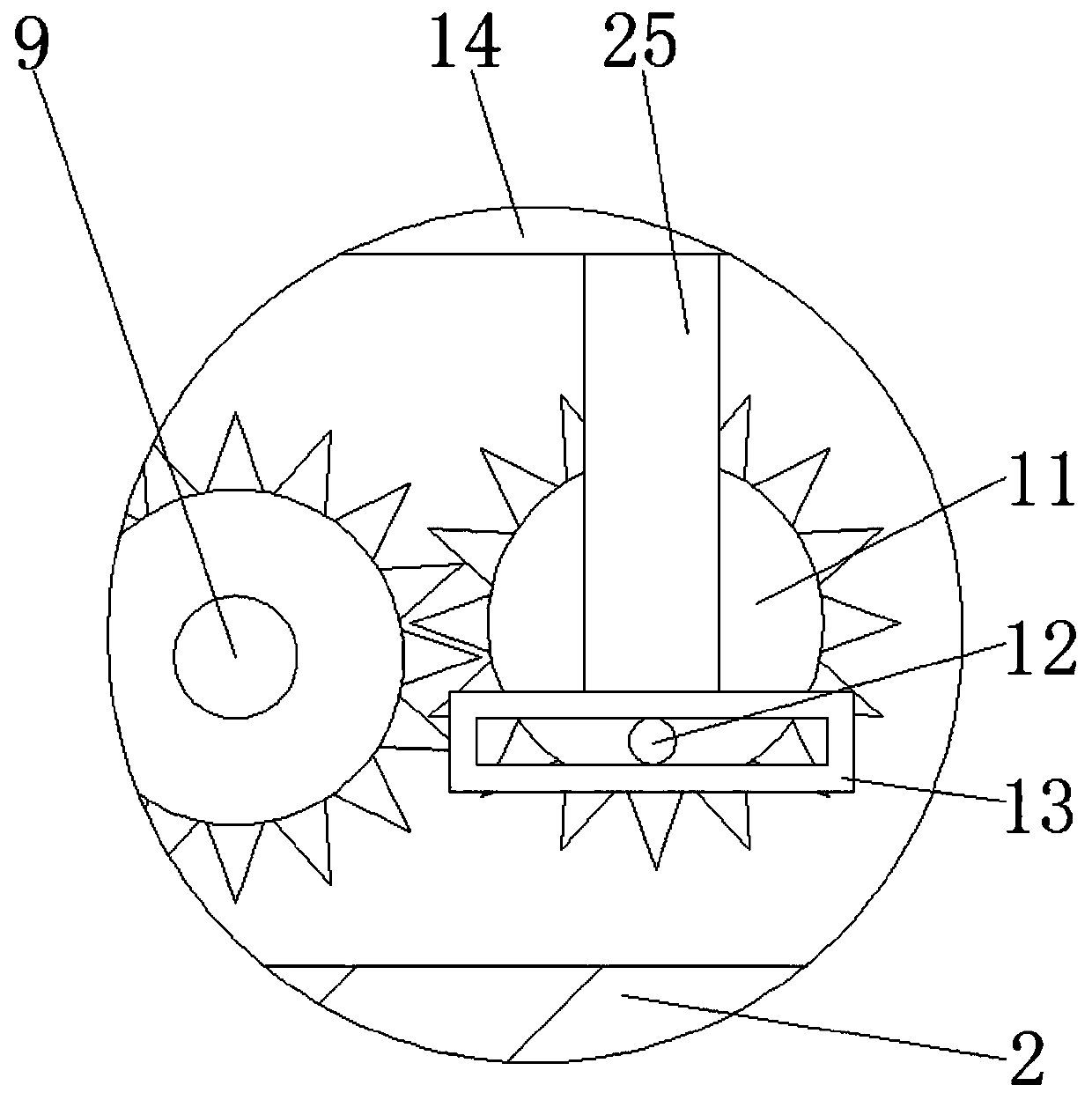 Discharging-convenient mixing apparatus for tungsten powder production