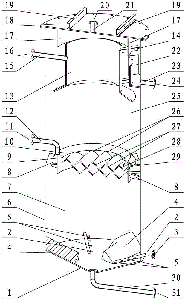 Upflow anaerobic sludge blanket (UASB) reactor adopting guide impeller