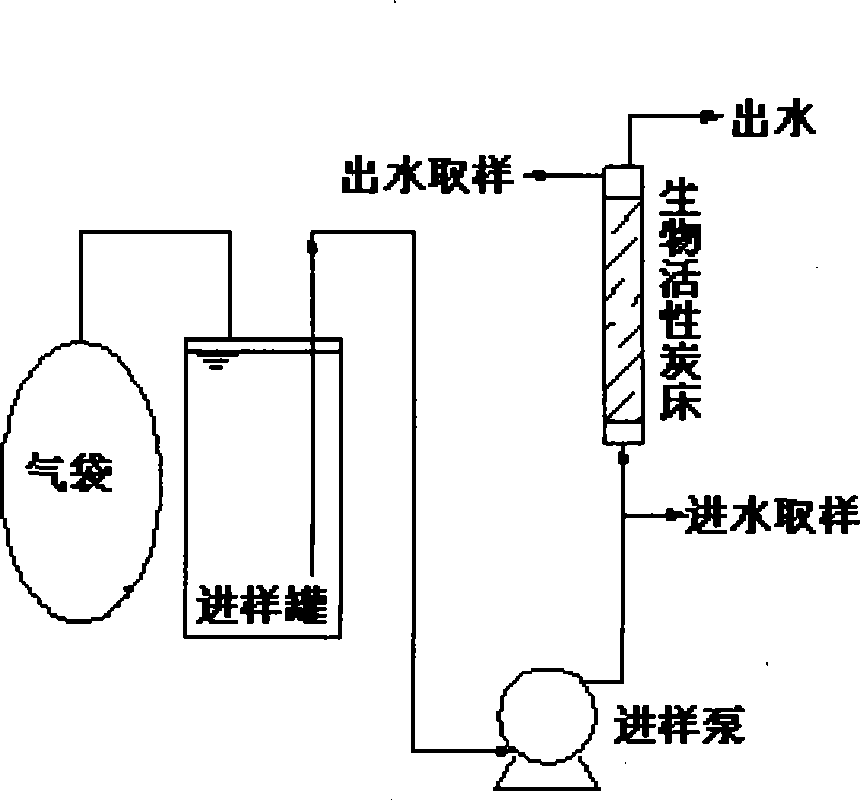 Trace gasolene ingredient BTEX in ground water removal method with high-efficiency and low consumption