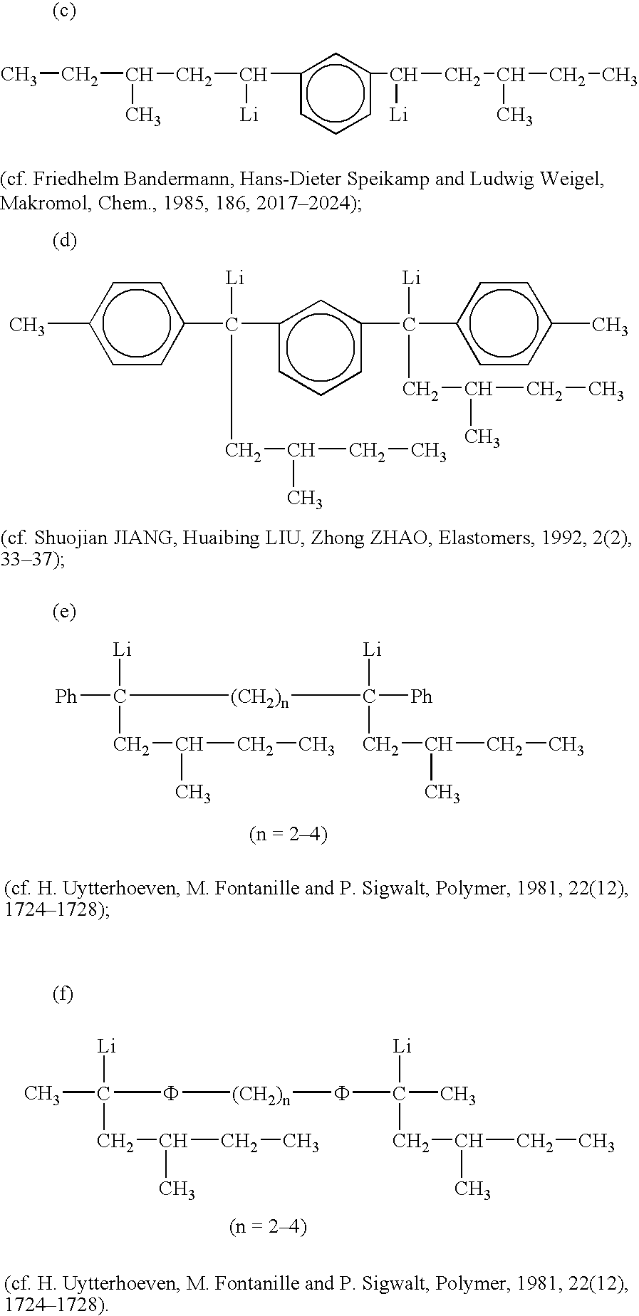 Tin-containing organolithium compounds and preparation thereof