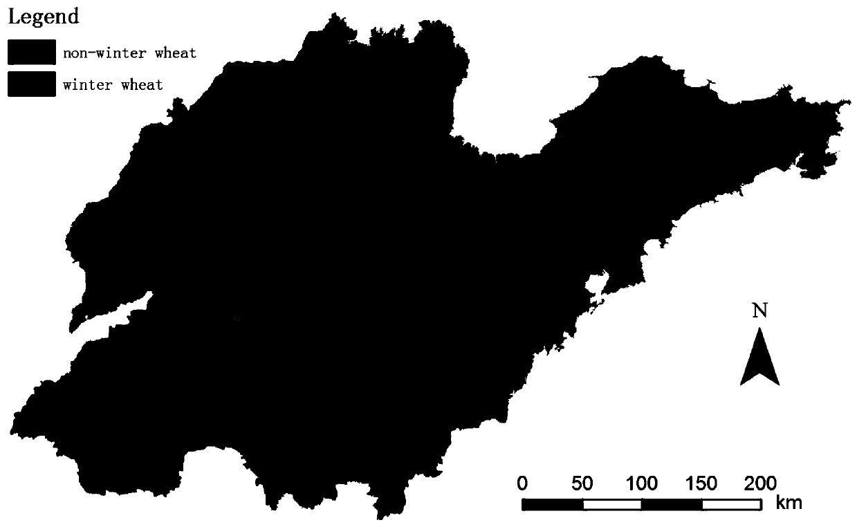 Early-stage automatic winter wheat drawing method based on Sentinel-2 image data