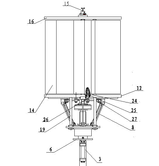 Vertical axis wind wheel connecting rod combination variable pitch wind power generation device