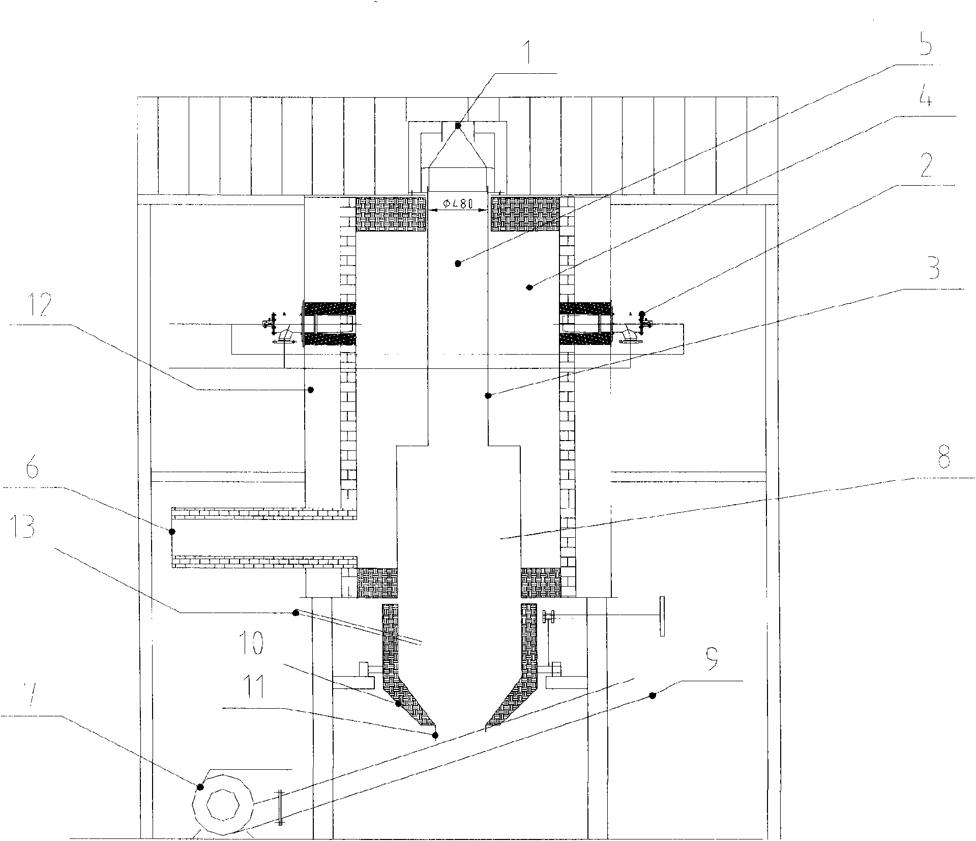 Method for expanding open-bore perlite by gas indirect heating