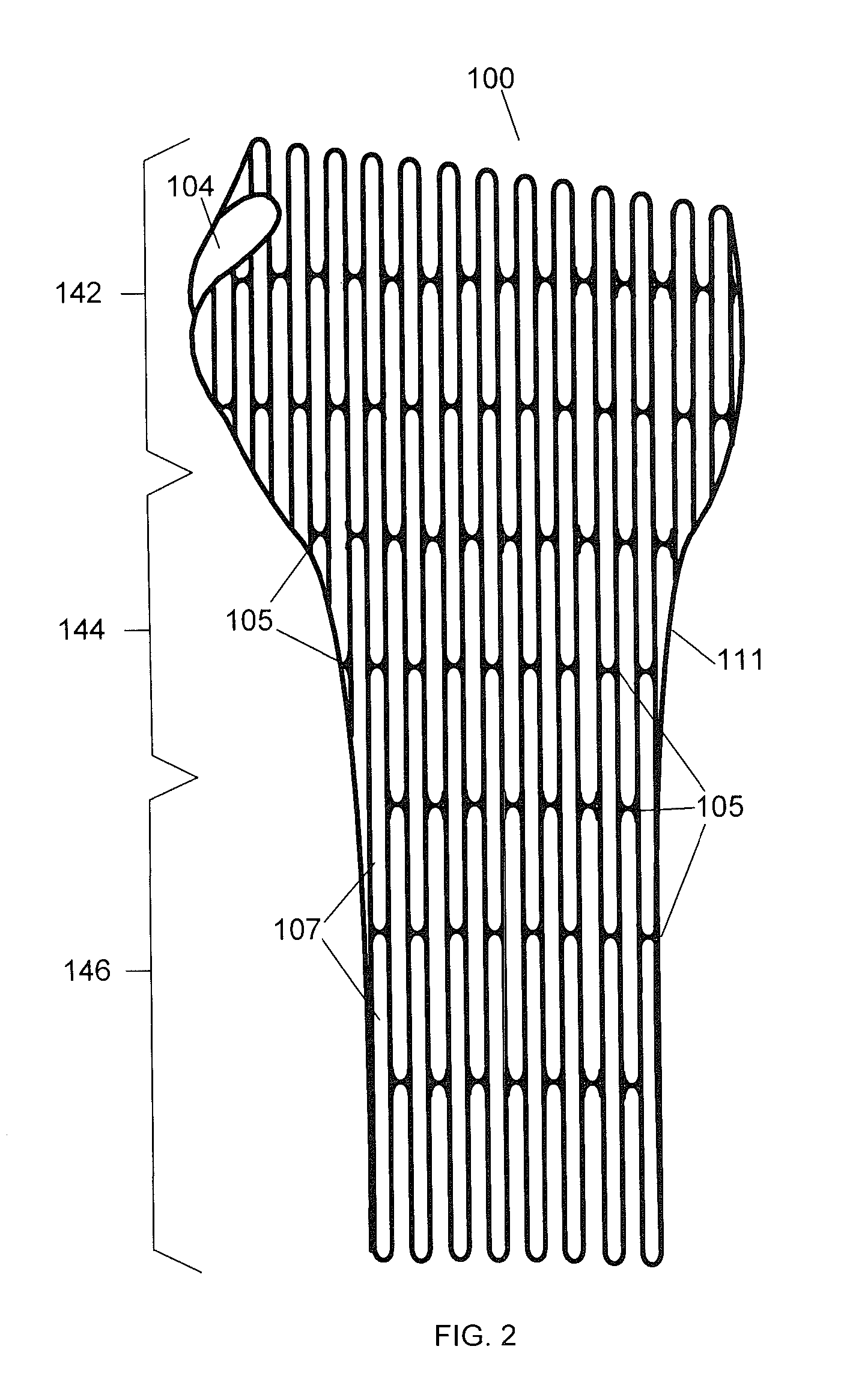 Brace with elongated fenestrations