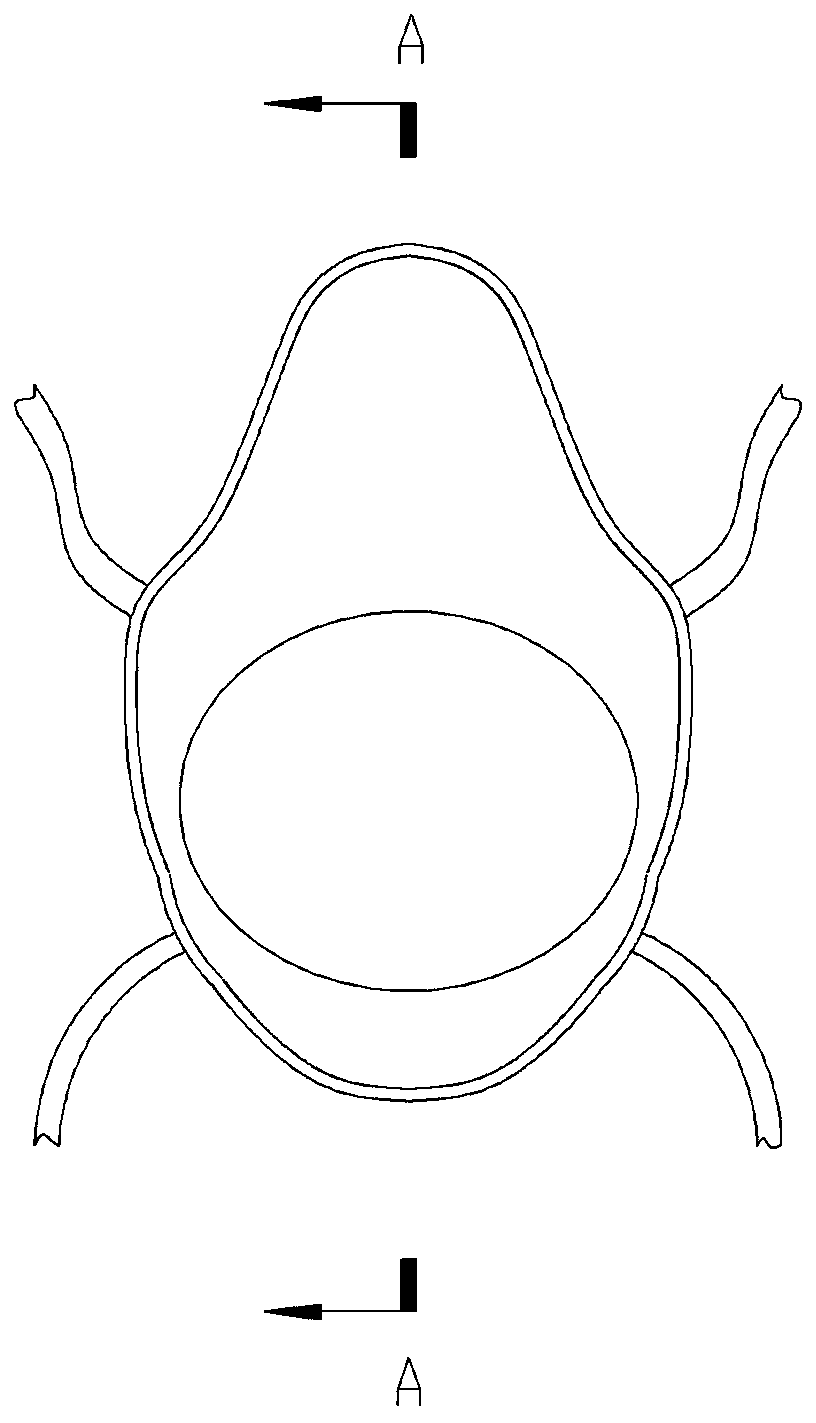 Medical mask with variable filtering area