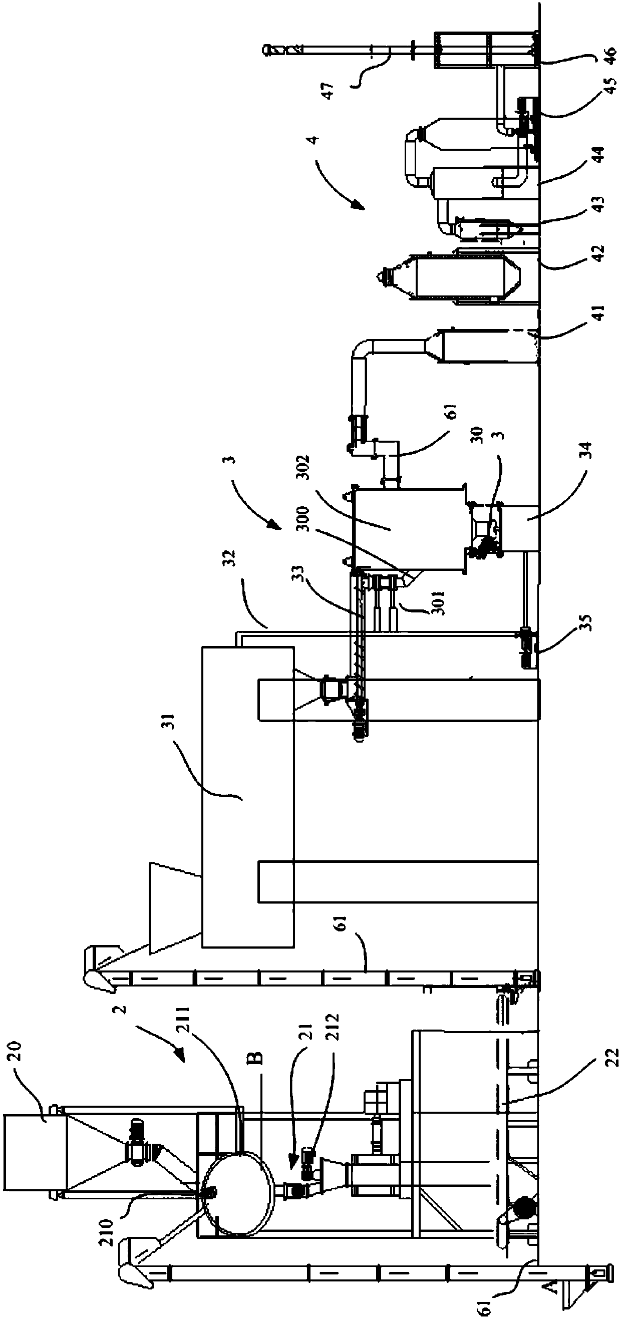 Innocent treatment system and method for household garbage incineration fly ash