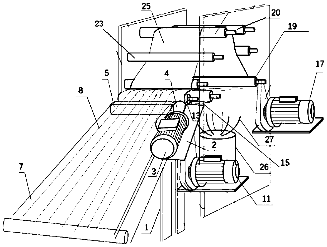 Uniform transition cotton net transmission device