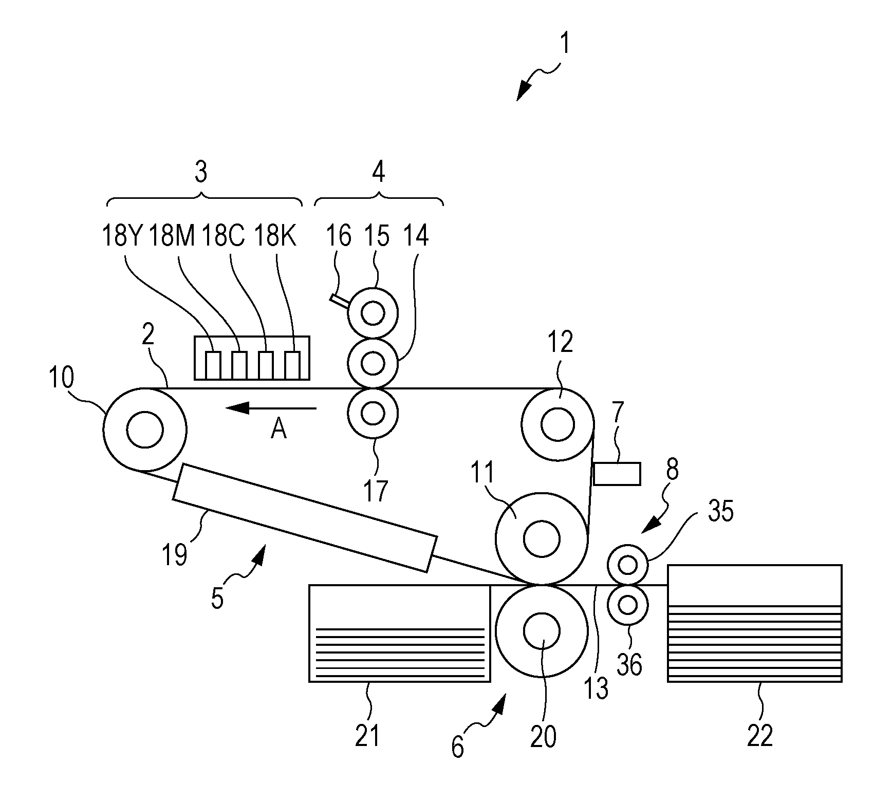 Transfer type inkjet recording method