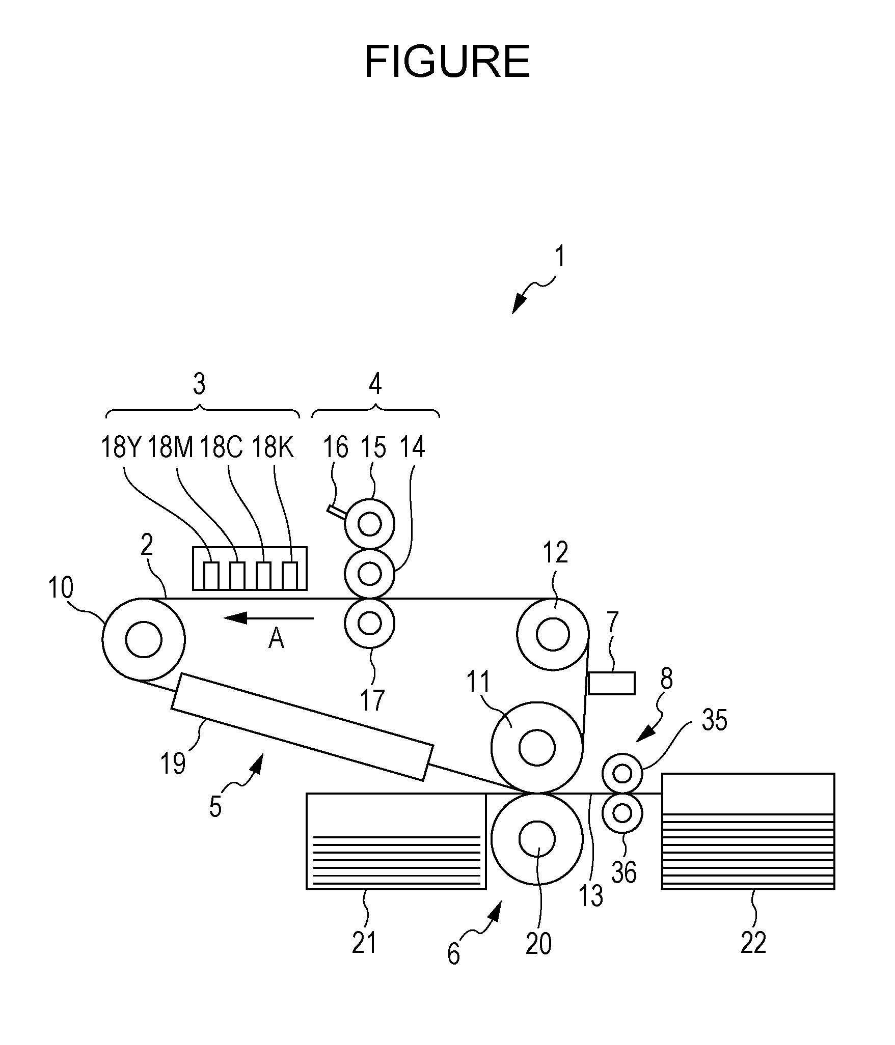 Transfer type inkjet recording method