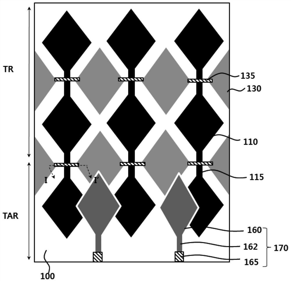 Antenna insertion electrode structure and image display device