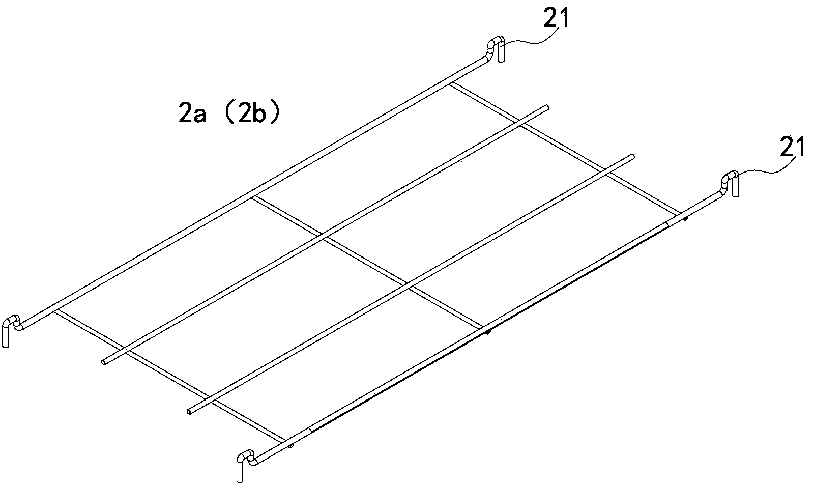 Tray supporting device for dishwasher, fork tray component for dishwasher, and dishwasher