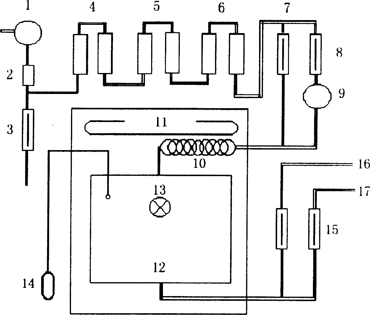 Standard gaseous formaldehyde dynamic contamination device