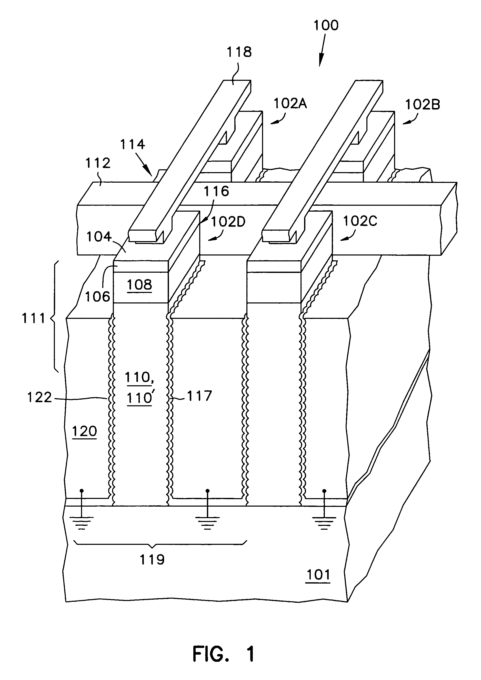 Circuits with a trench capacitor having micro-roughened semiconductor surfaces