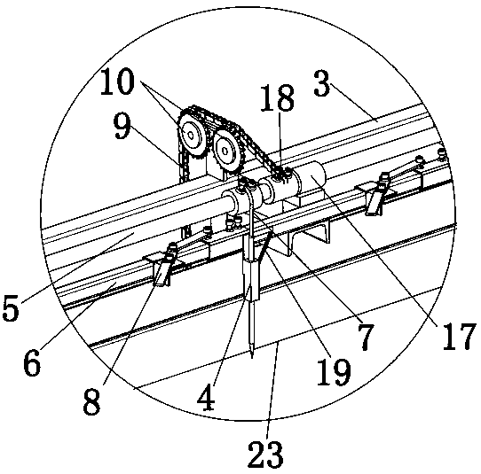 Single-needle machine of chain-link fences