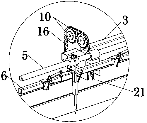 Single-needle machine of chain-link fences