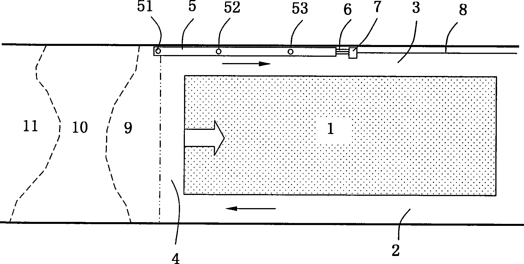 Gas testing method and device for worked-out section of stope of coal mines